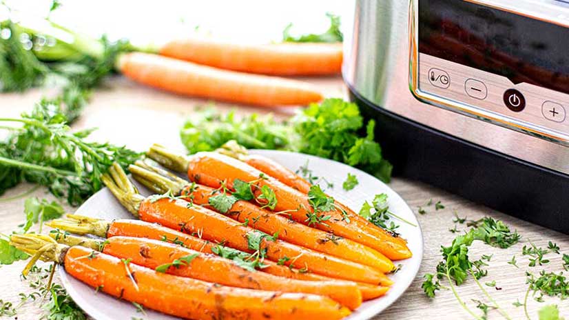 Glasierte Möhren mit dem Sous Vide Garer