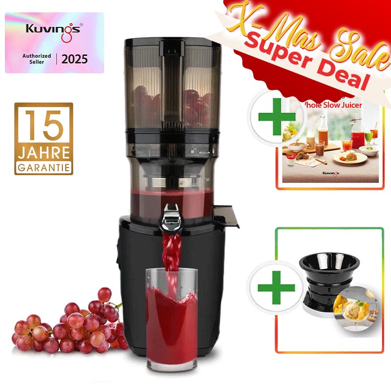 Kuvings Auto8 Slow Juicer + Smoothie & Eissieb Model 2025