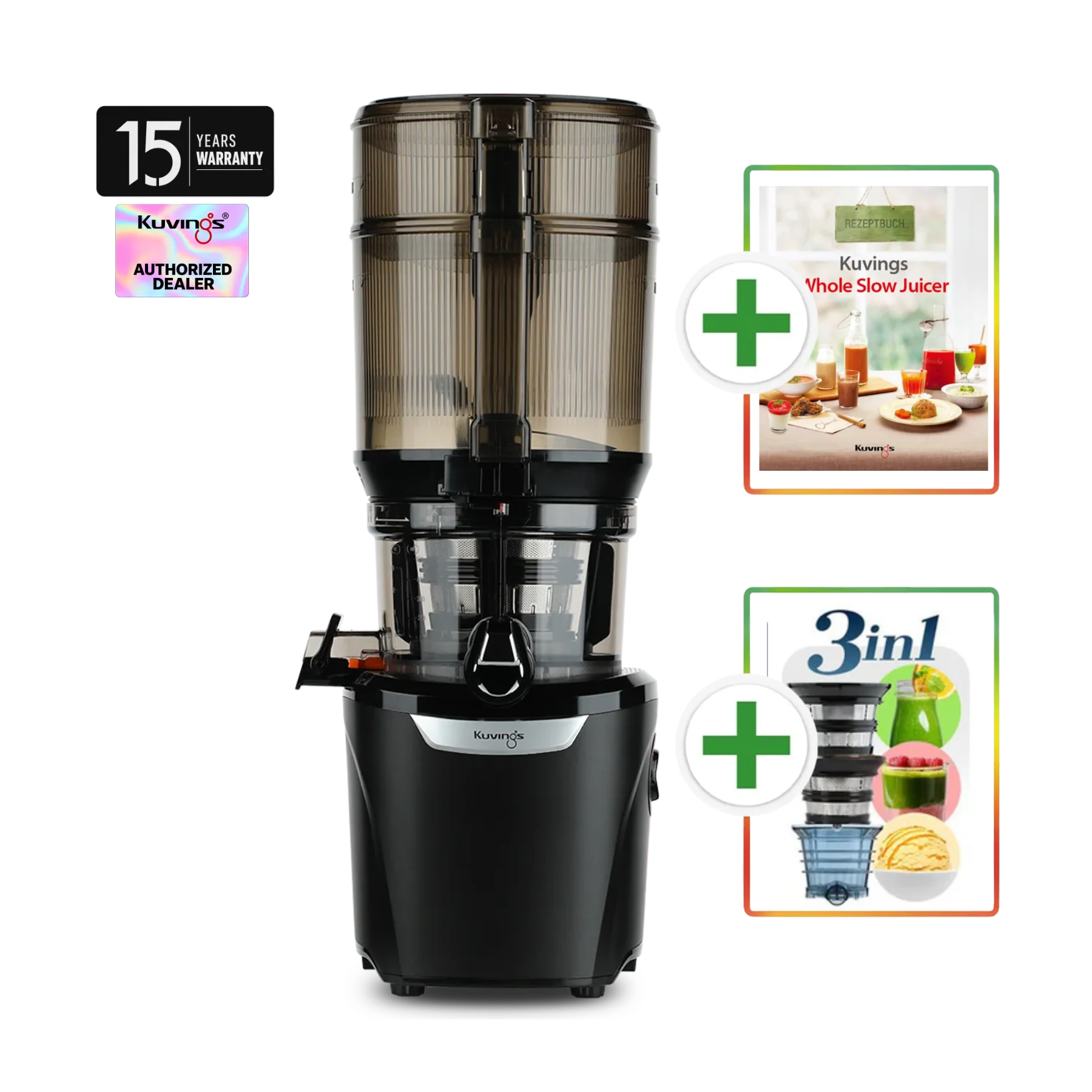 Kuvings AUTO10S Plus – Hands-Free Slow Juicer mit 4,5 Liter Hopper