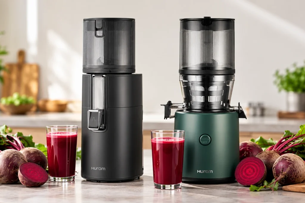 Hurom H400 vs. H320N im Rote-Bete-Saft-Test